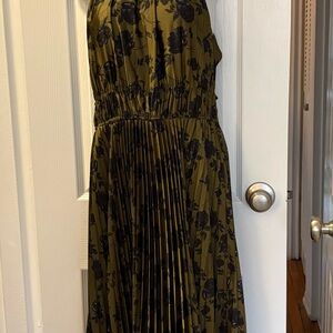 Taylor Black Floral on Olive Maxi Dress